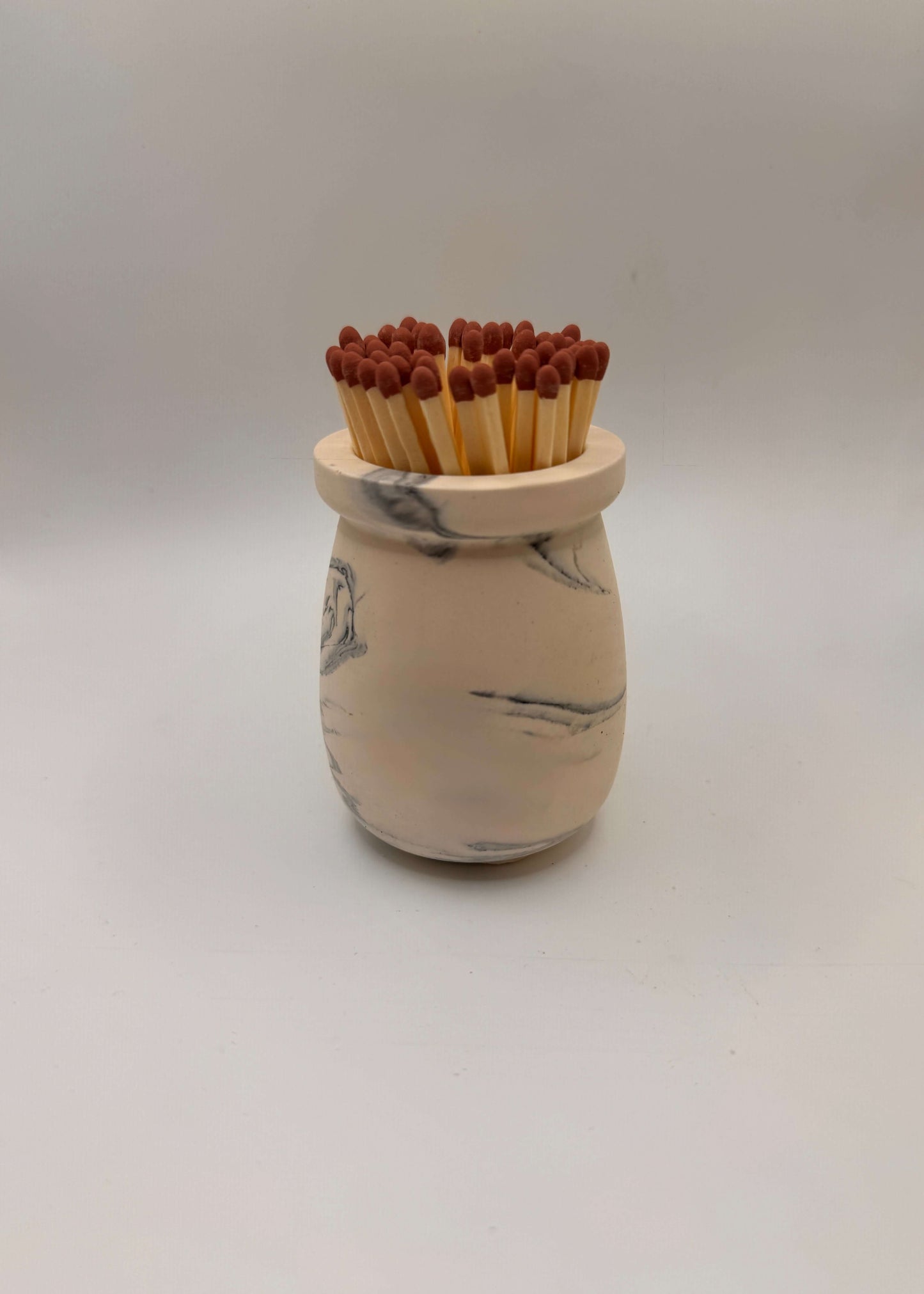 Handcrafted Match Pot, Matches and Striker in Natural with Hints of BlNatural and black, this handmade match pot comes complete with:
Match Pot
Coloured safety matches
Striker card
Colour: Natural with hints of black
Match colour wCandle MatchesMalmo HomeMalmo HomeHandcrafted Match Pot