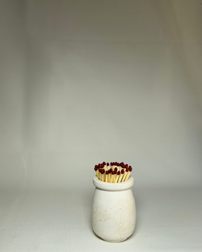 Malmo Home Natural Candle Pot Set, overhead flat lay, minimal Nordic composition
