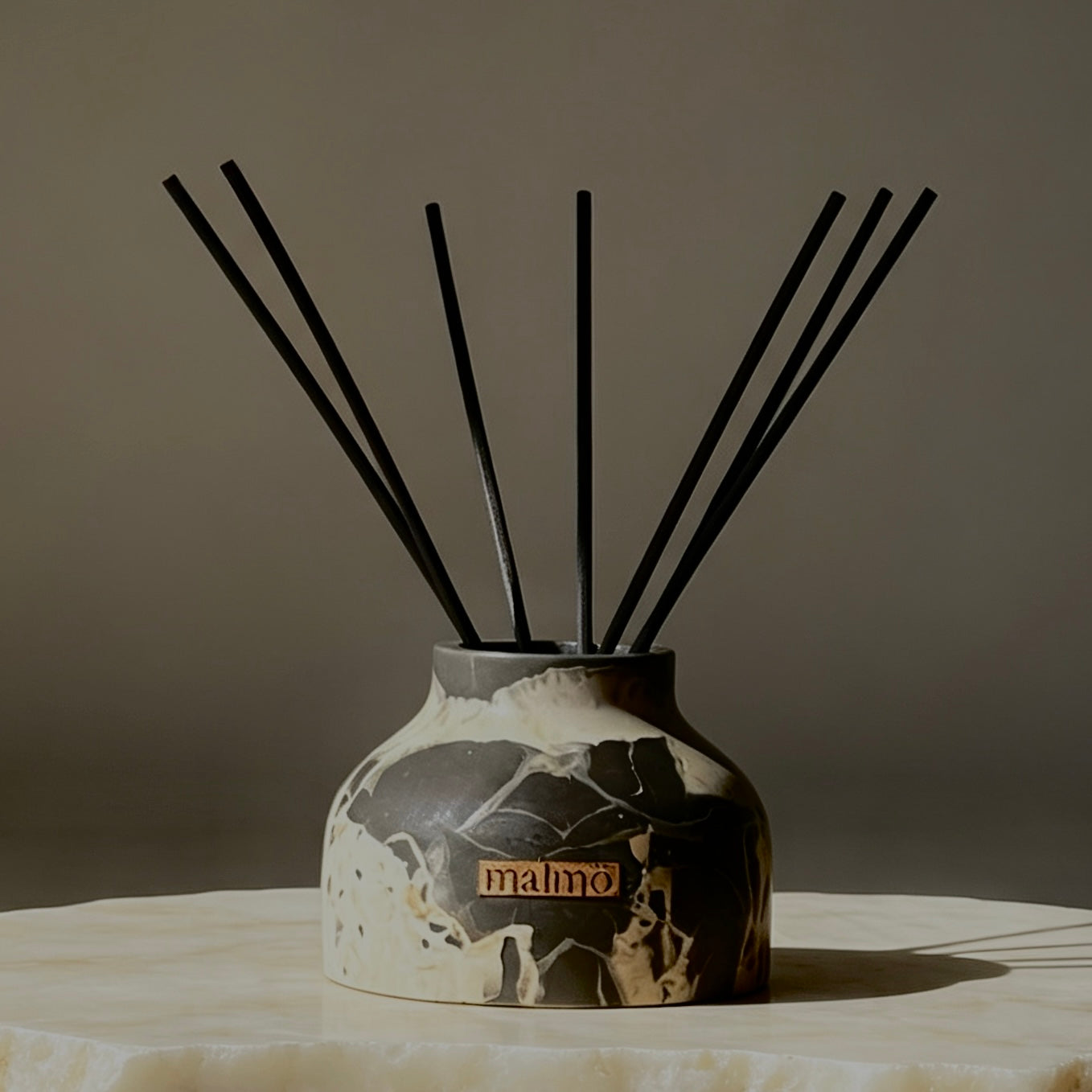 Charcoal, Natural & Beige Dröm Reed Diffuser | Malmö Home