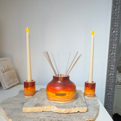Handmade Candlestick Holders (Set of 2) - Sun Collection