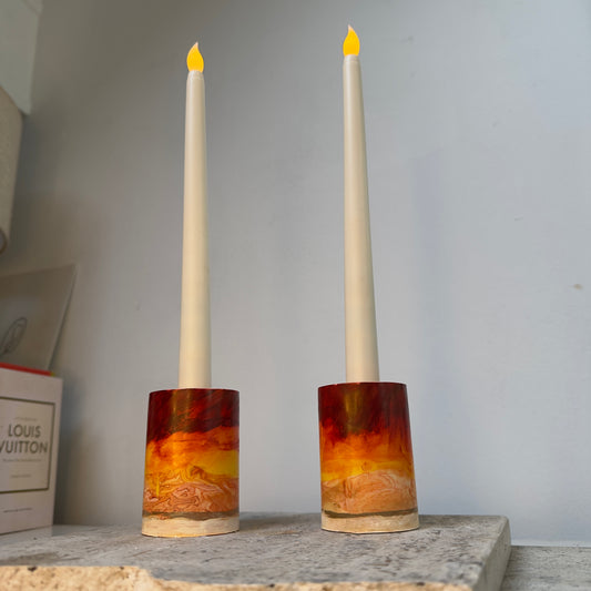 Handmade Candlestick Holders (Set of 2) - Sun Collection