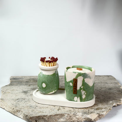 Sage Candle Pot Set | Malmö Home