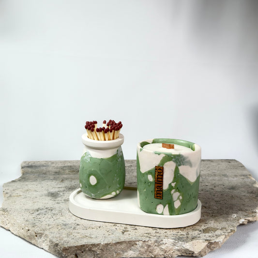 Sage Candle Pot Set | Malmö Home