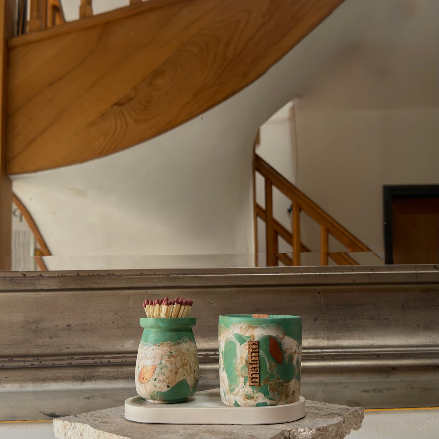 Leaf Handmade Candle Pot Set | Malmö Home