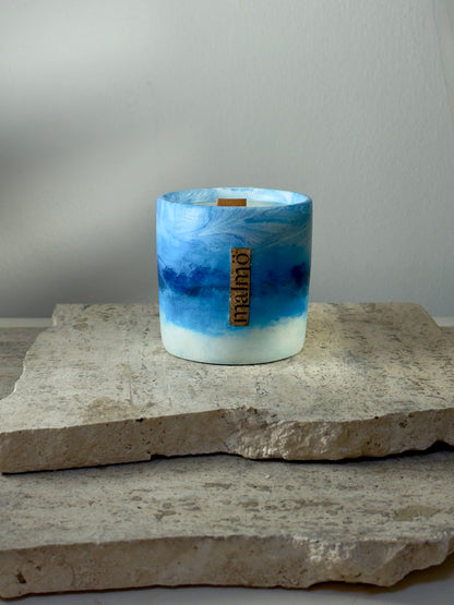 Refillable, Handmade Candle Pot ~ Sky