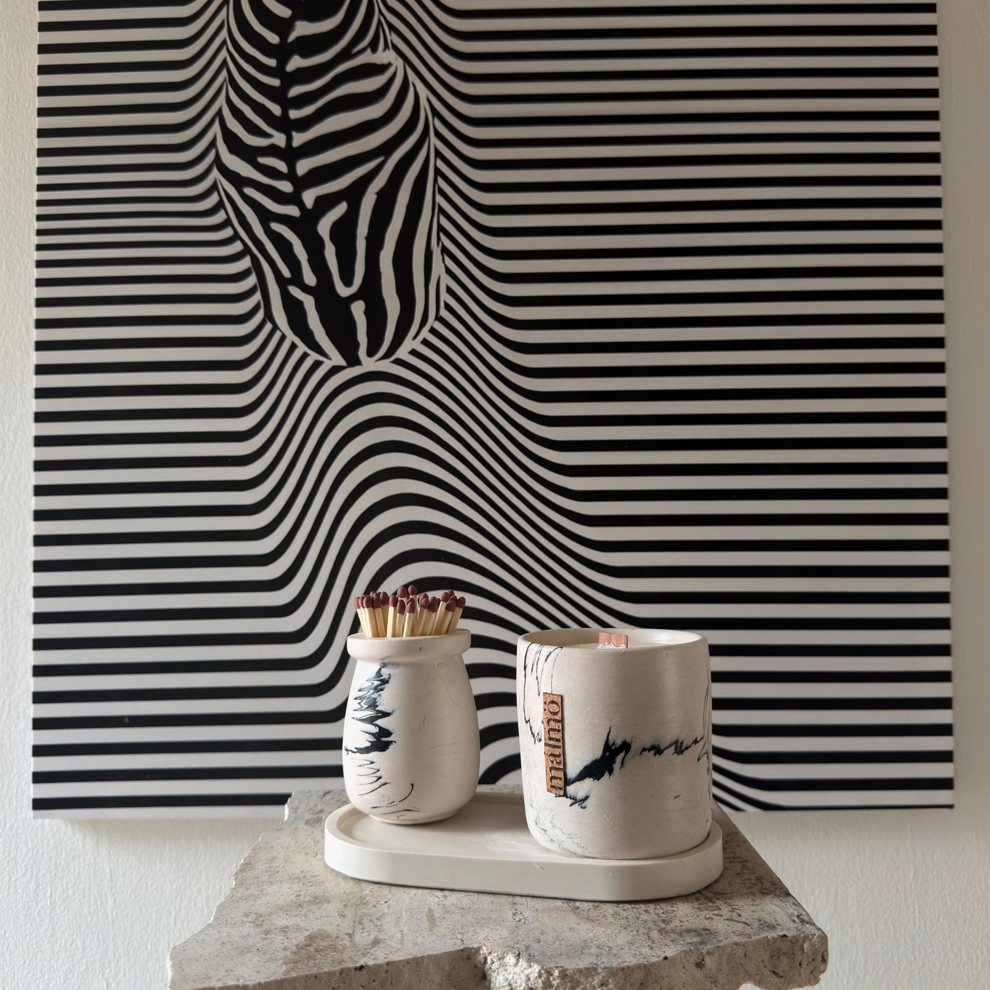 Granite Candle Pot Set | Malmö Home