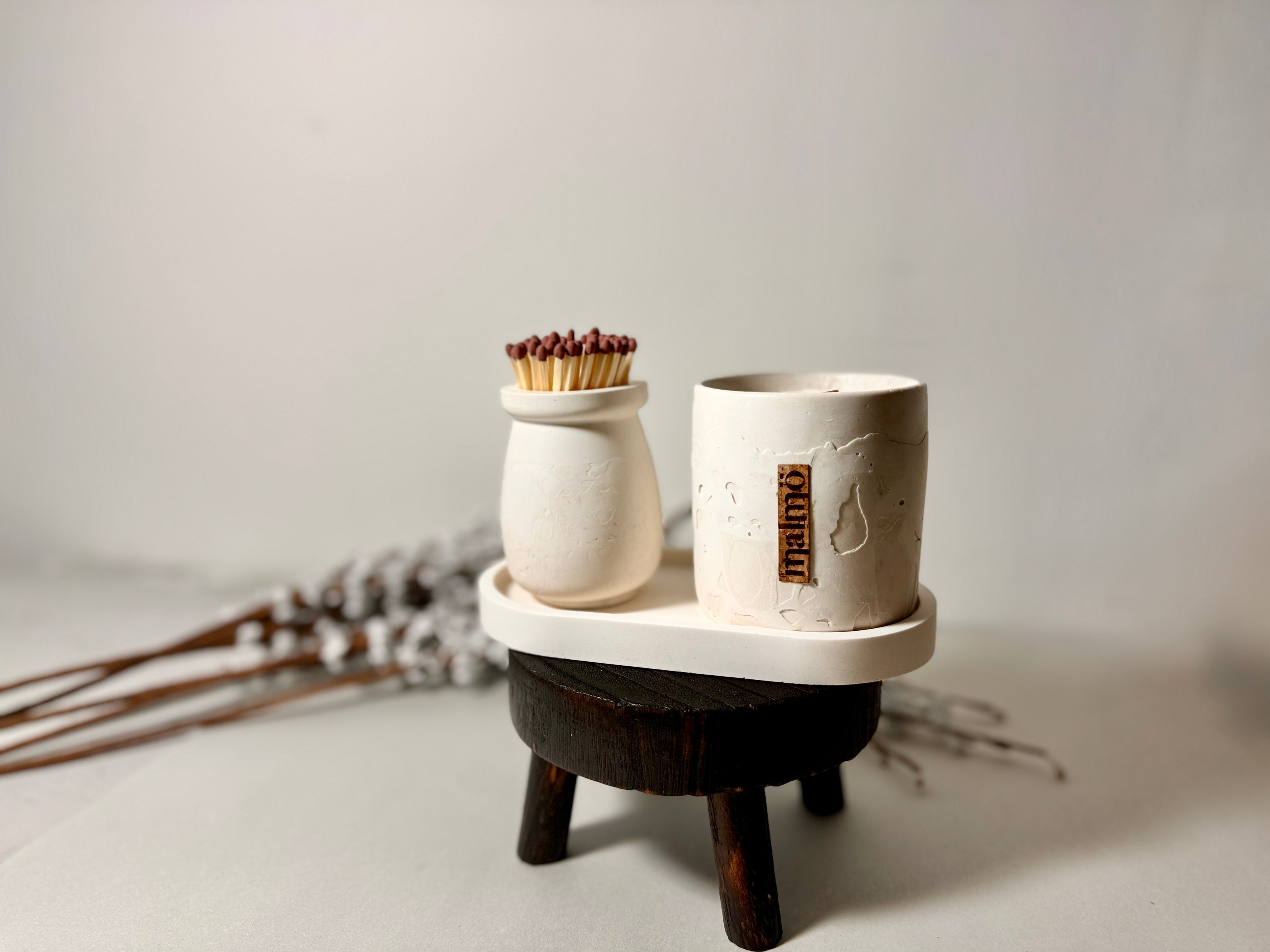 Malmo Home Natural Refillable Candle Pot Set