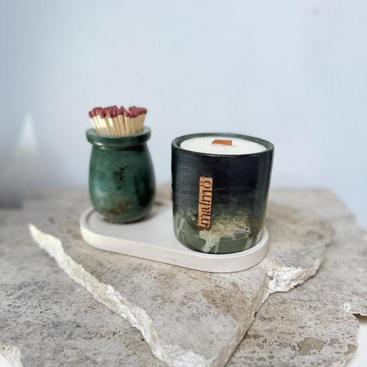 Forest Handmade Refillable Candle Pot Set