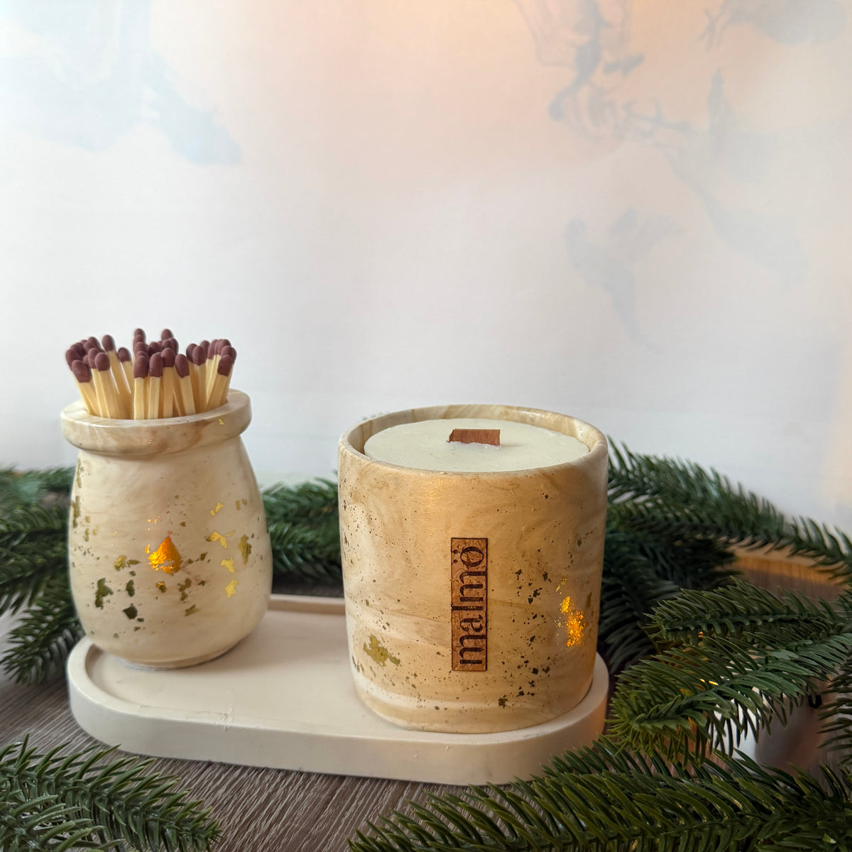 Glint Handmade Refillable Candle Pot Set