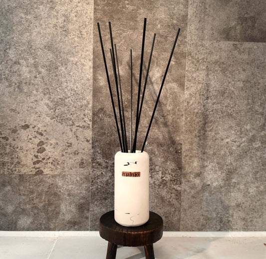 Hand-crafted refillable large diffuser pot with extra long reeds and choice of fragrance