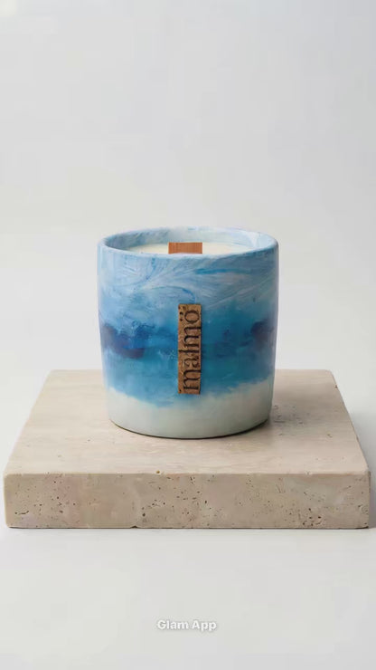 Refillable, Handmade Candle Pot ~ Sky