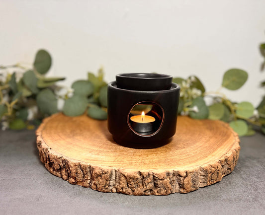 Wax melt burner in black