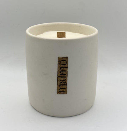 Granite stone-effect candle pot by Malmö Home, handmade in the UK